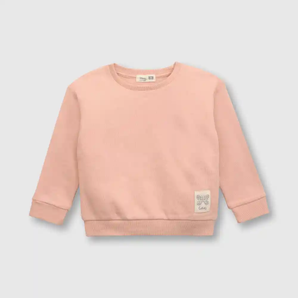 Polerón Clásico De Bebé Niña Rosado Talla 6/9 Meses