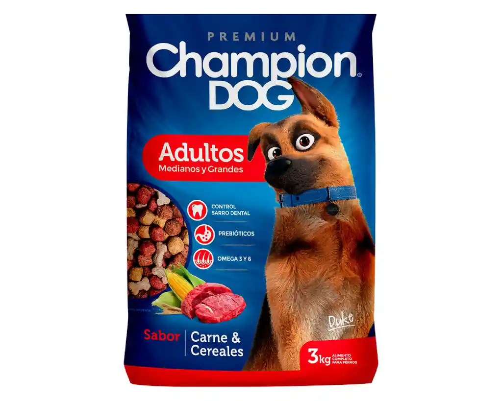 Champion Dog Alimento para Perro Adulto Sabor a Carne y Cereales