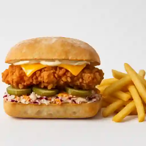 Sándwich Milhouse+Papas Fritas