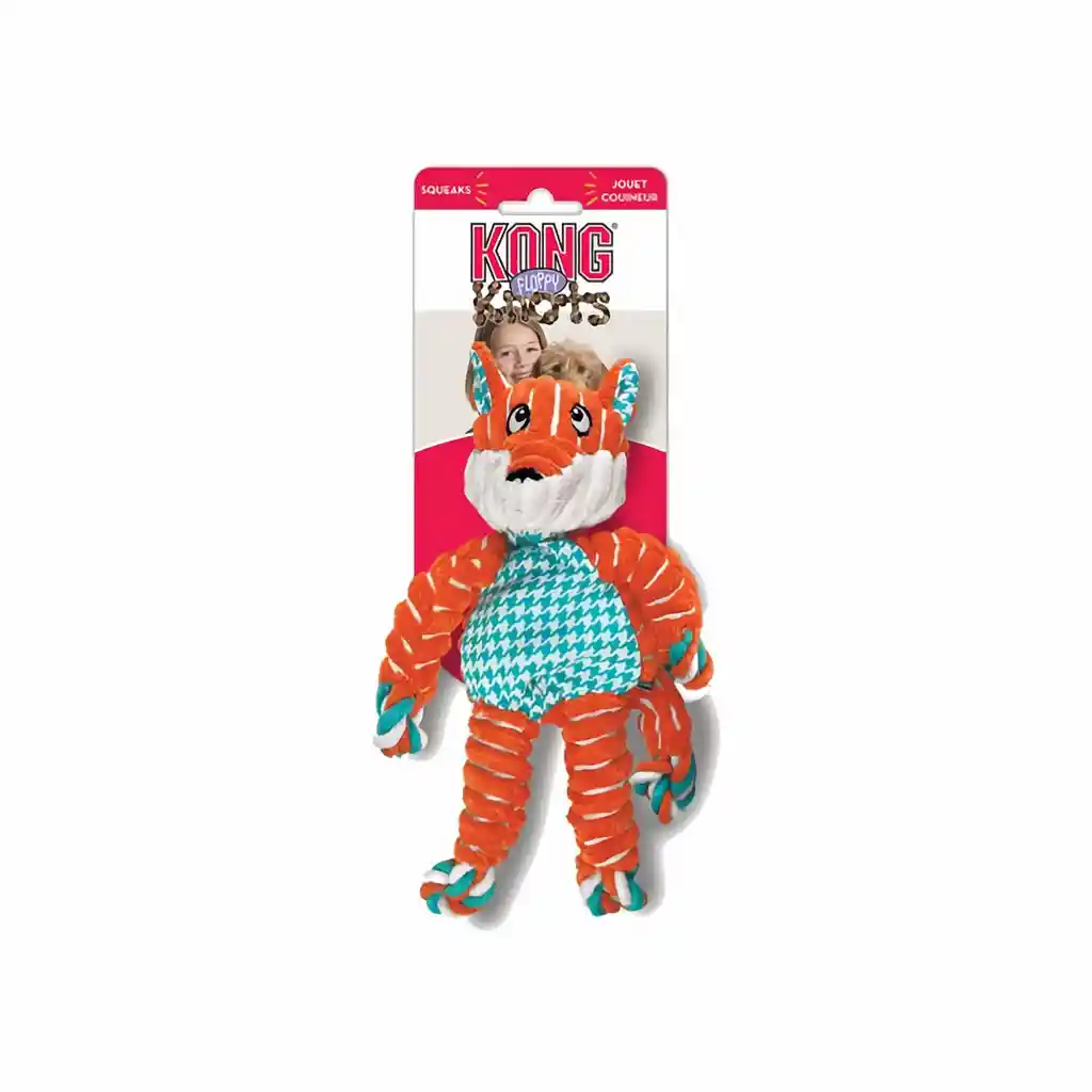 Kong Peluche Floppy Knots Fox Large