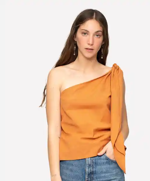 Lounge Blusa Beach People Un Hombro Terracota L