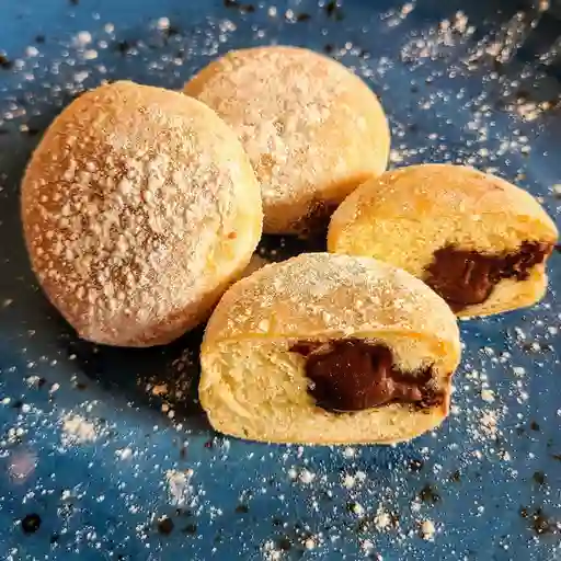 Mini berlín relleno con nutella