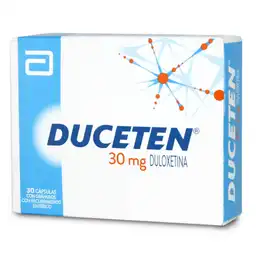 Duceten Antidepresivo (30 mg) Cápsulas con Recubrimiento Entérico