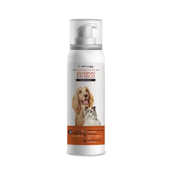 Vetcare Shampoo Para Mascota en Seco Espuma