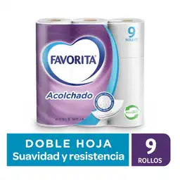 Favorita Papel Higiénico Acolchado Rollos