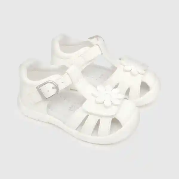 Doble Ajuste Sandálias de Niña Blanco/White Talla 25 Colloky