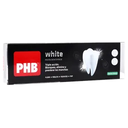 PHB Pasta Dentífrica White Triple Acción Menta Fresca