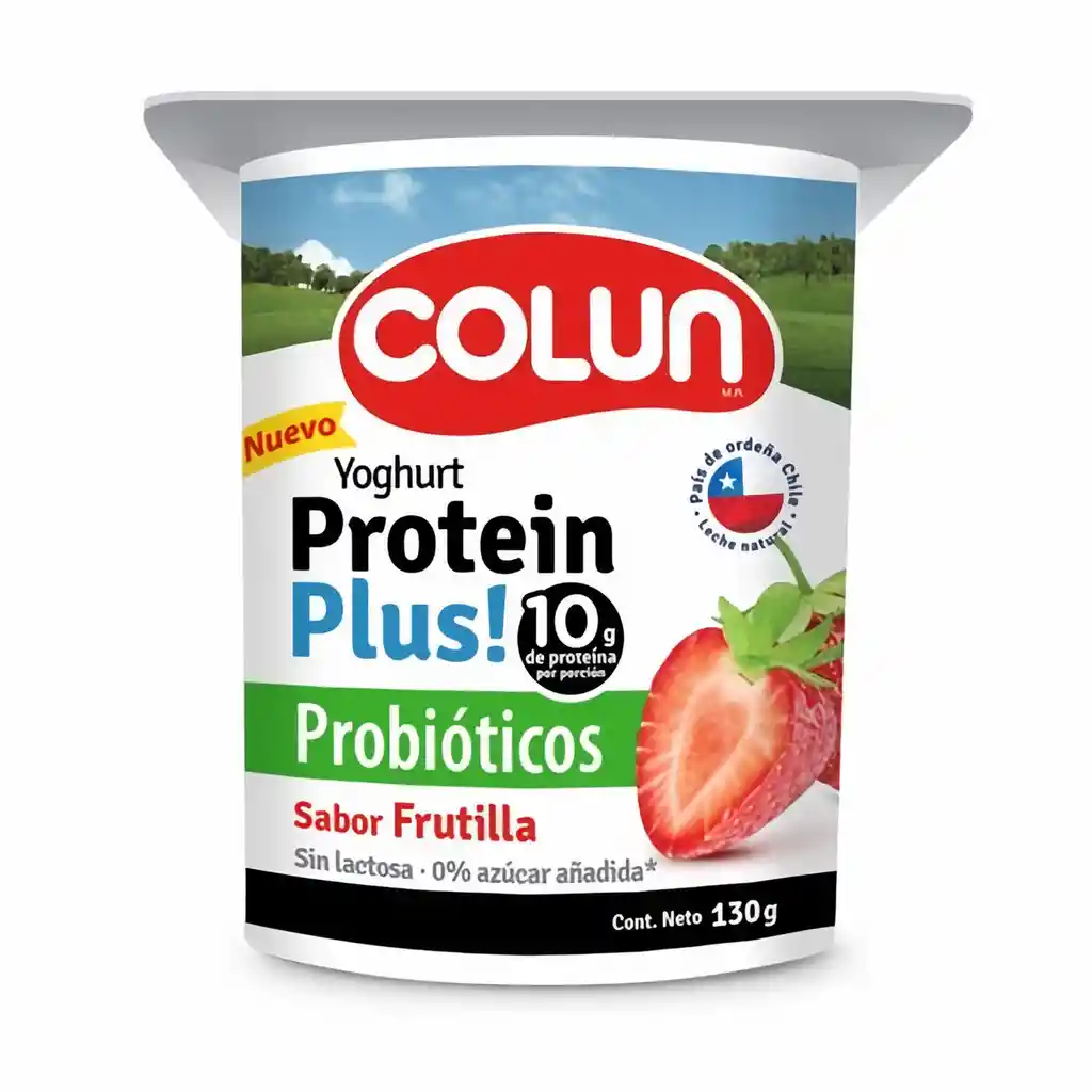 Colun Yogurt Sabor Frutilla Protein Plus Probioticos