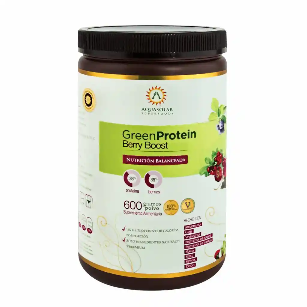 Boost Aquasolar Green Protein Berry