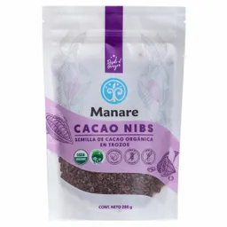 Manare Cacao Nibs Orgánico en Trozos