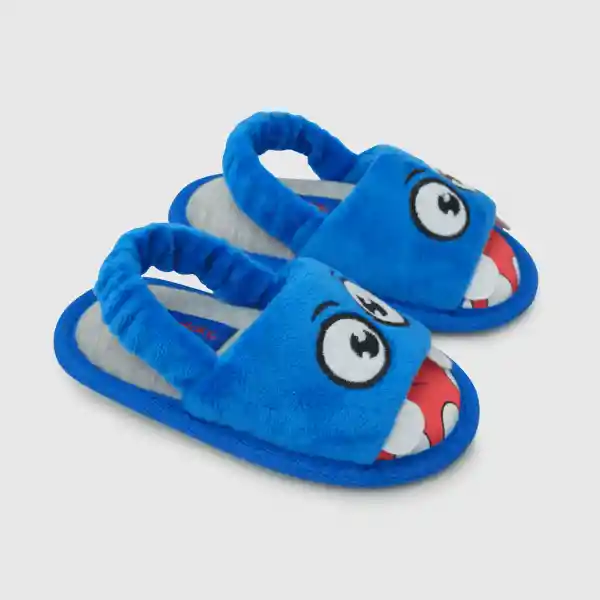 Pantufla Moustro de Niño Azulino Talla 27 Colloky