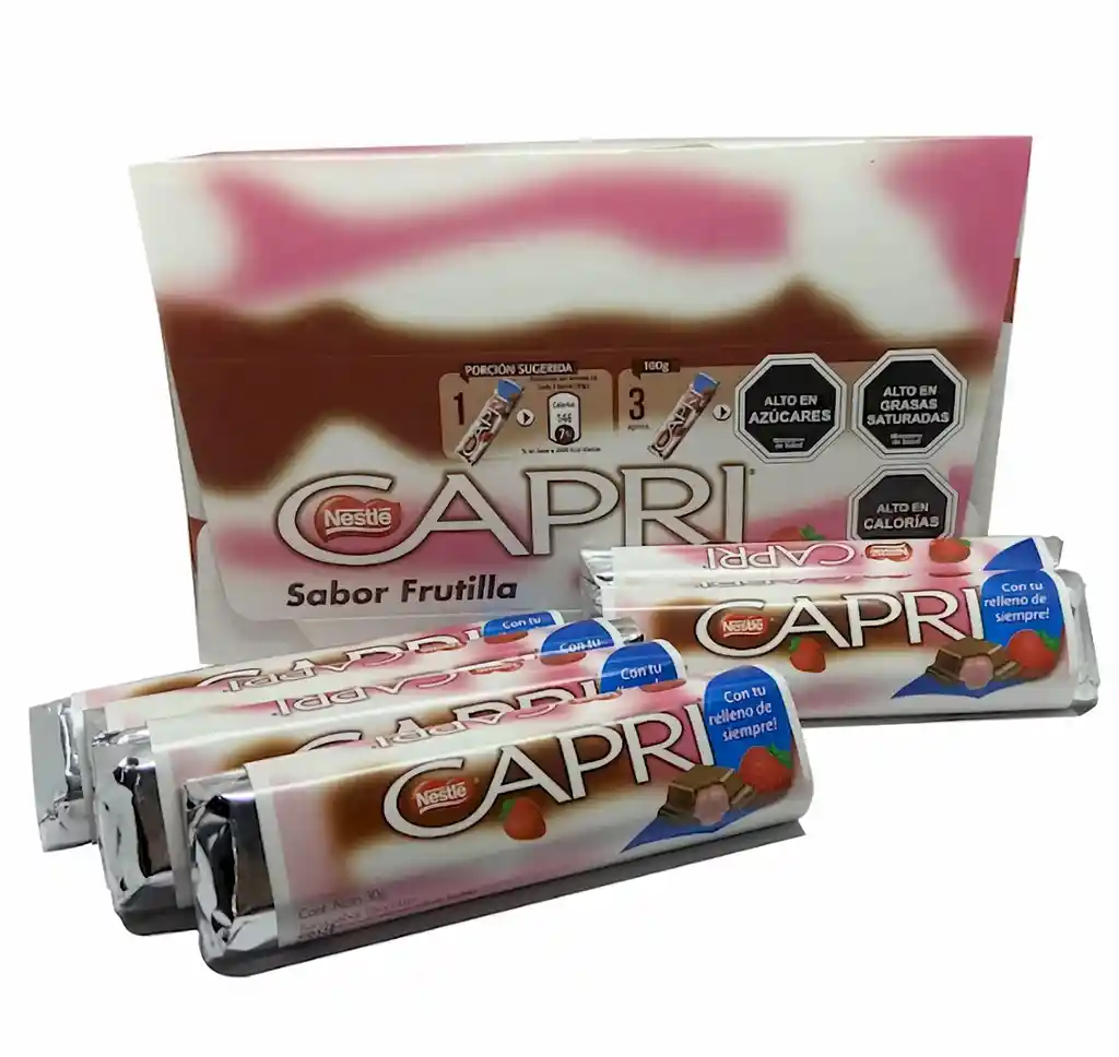 Capri Frutilla Barras de Chocolate