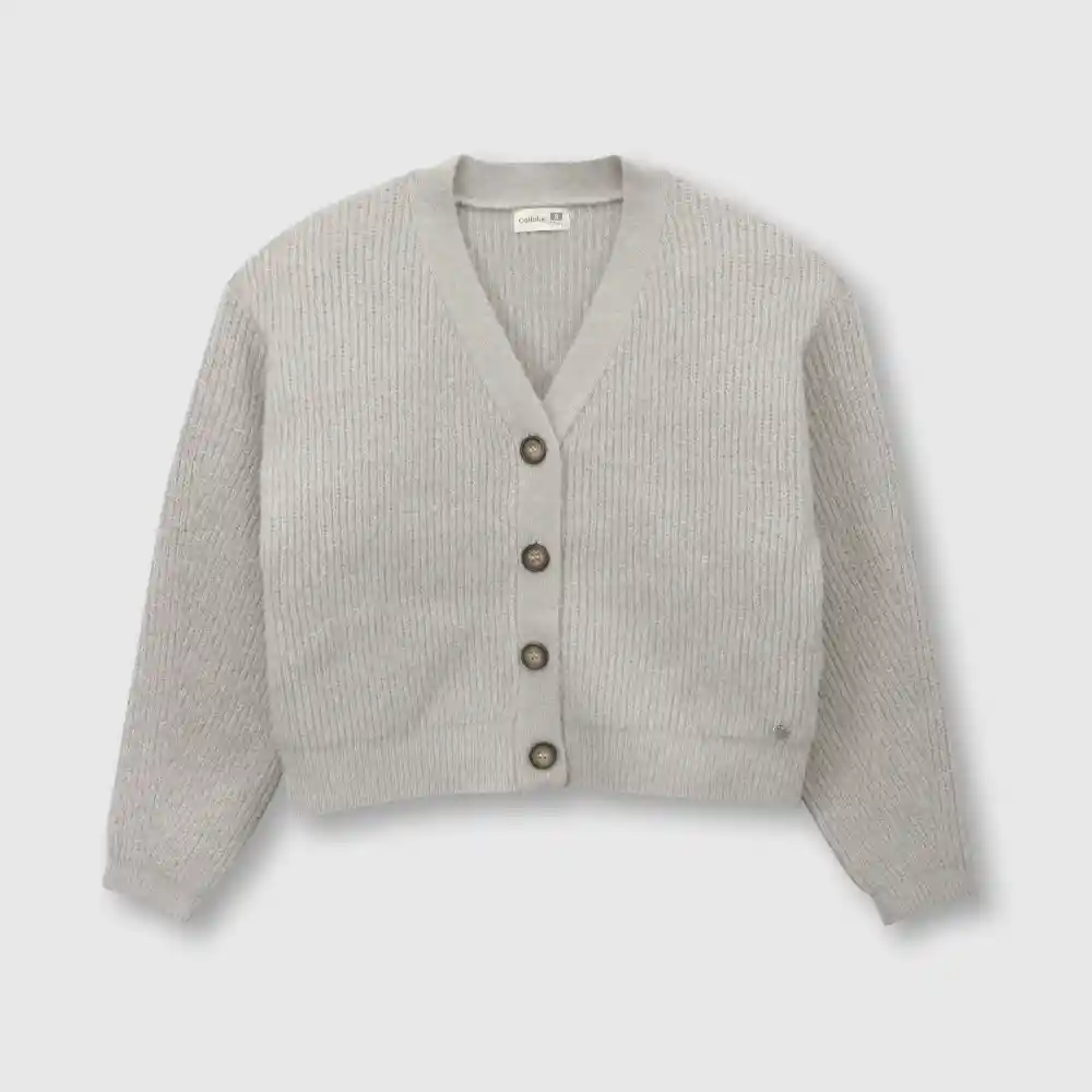 Chaleco Clásico De Niña Gris Talla 6 Años