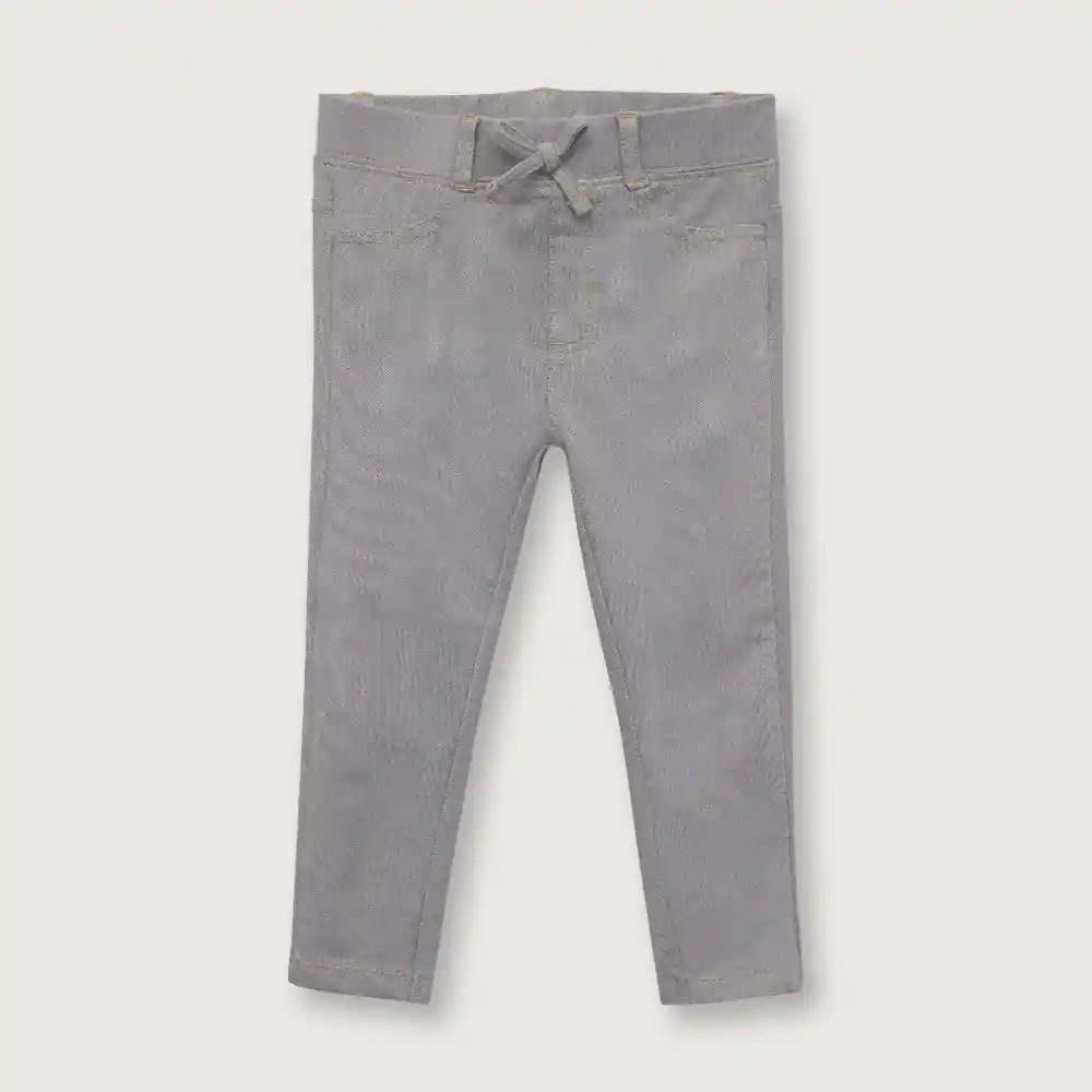 Jegging Con Moño Para Niña Gris Talla 9m