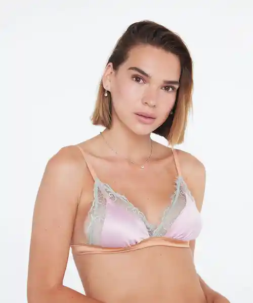 Bralette Dreamy Satinado Lila Talla XS Lounge