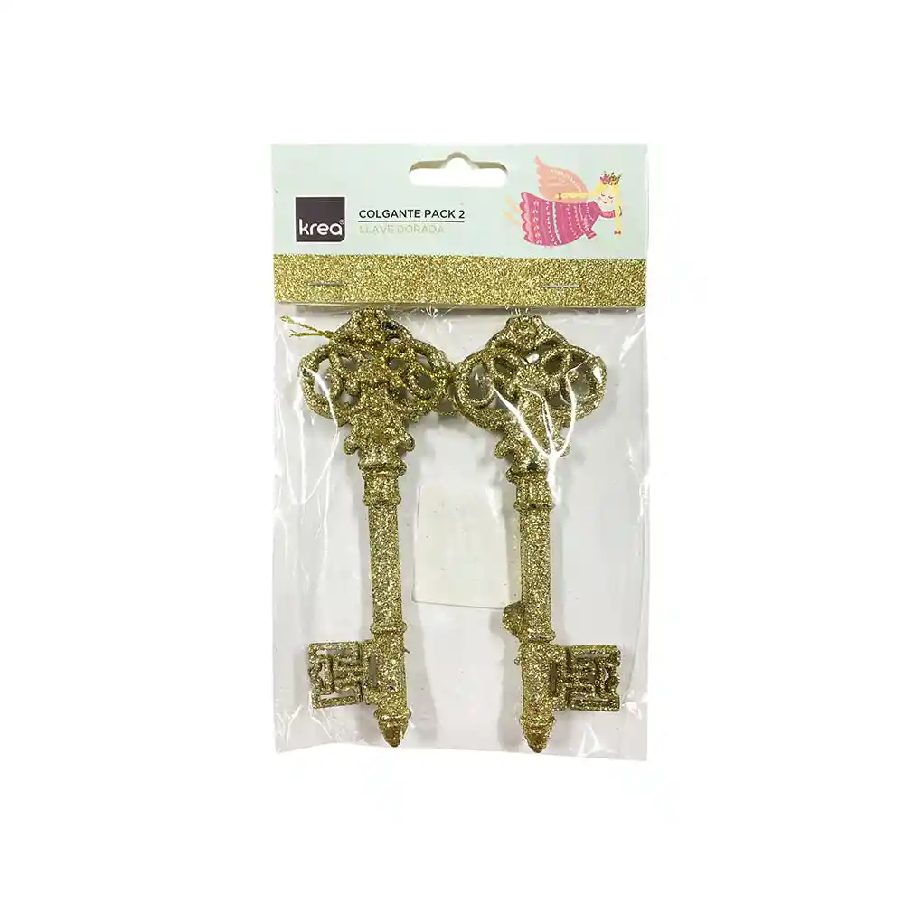 Colgante Pack 2 Llave Dorada Jdh - Krea