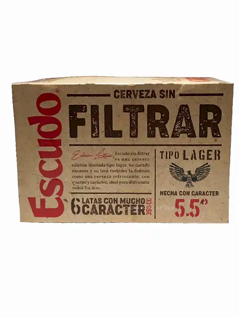 Escudo Cerveza sin Filtrar en Lata