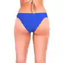 Bikini Calzón Con Drapeado Azul Talla L Samia