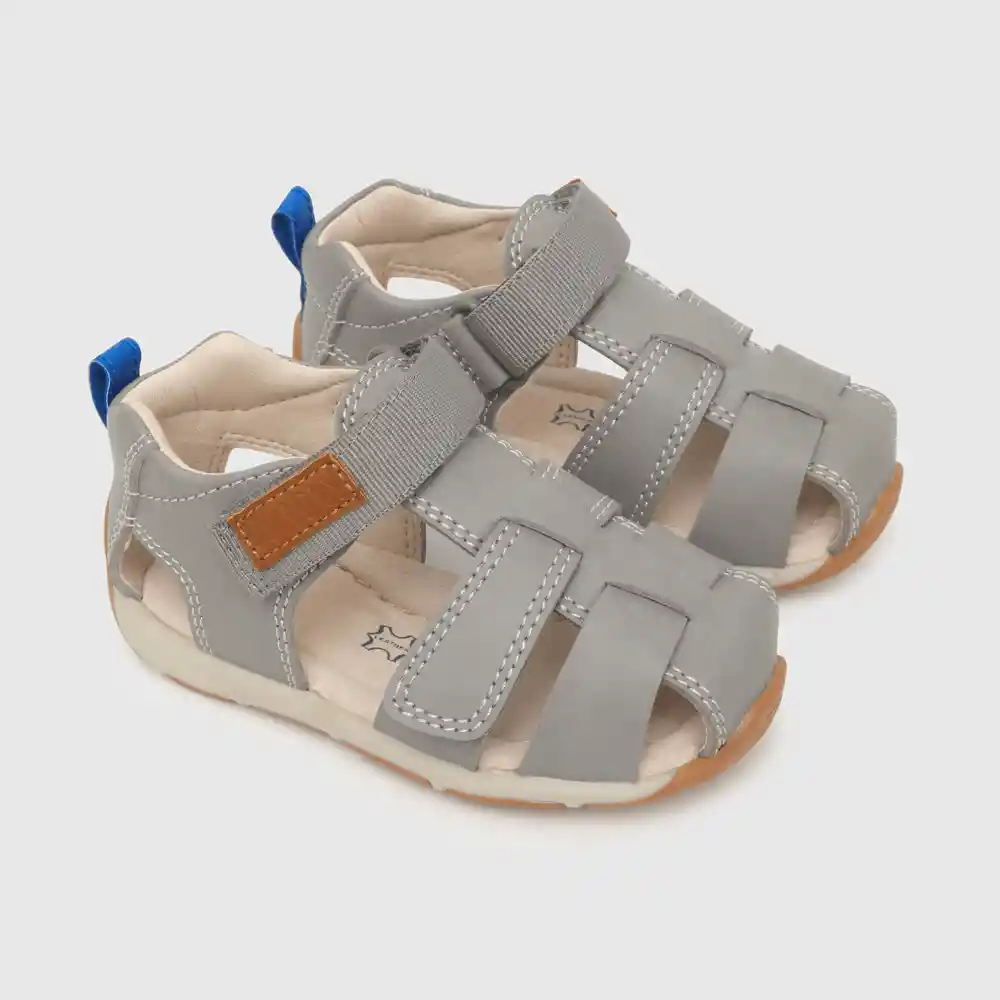 Sandalias 2 Velcros Franciscana Gris Talla 21