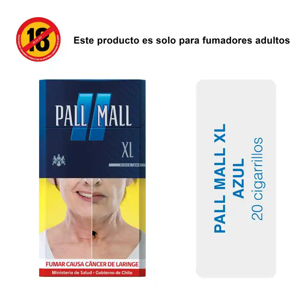 Pall Mall Cigarrillo Azul con Filtro