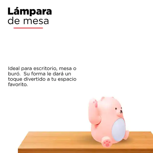 Lámpara de Escritorio Mano Movible Automática Oso Rosa Miniso