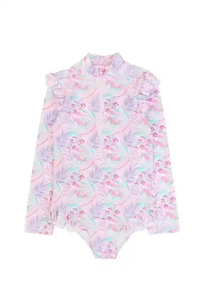 Traje de Baño Manga Larga Spirit Kids Niña Rosado Talla 04 - 335