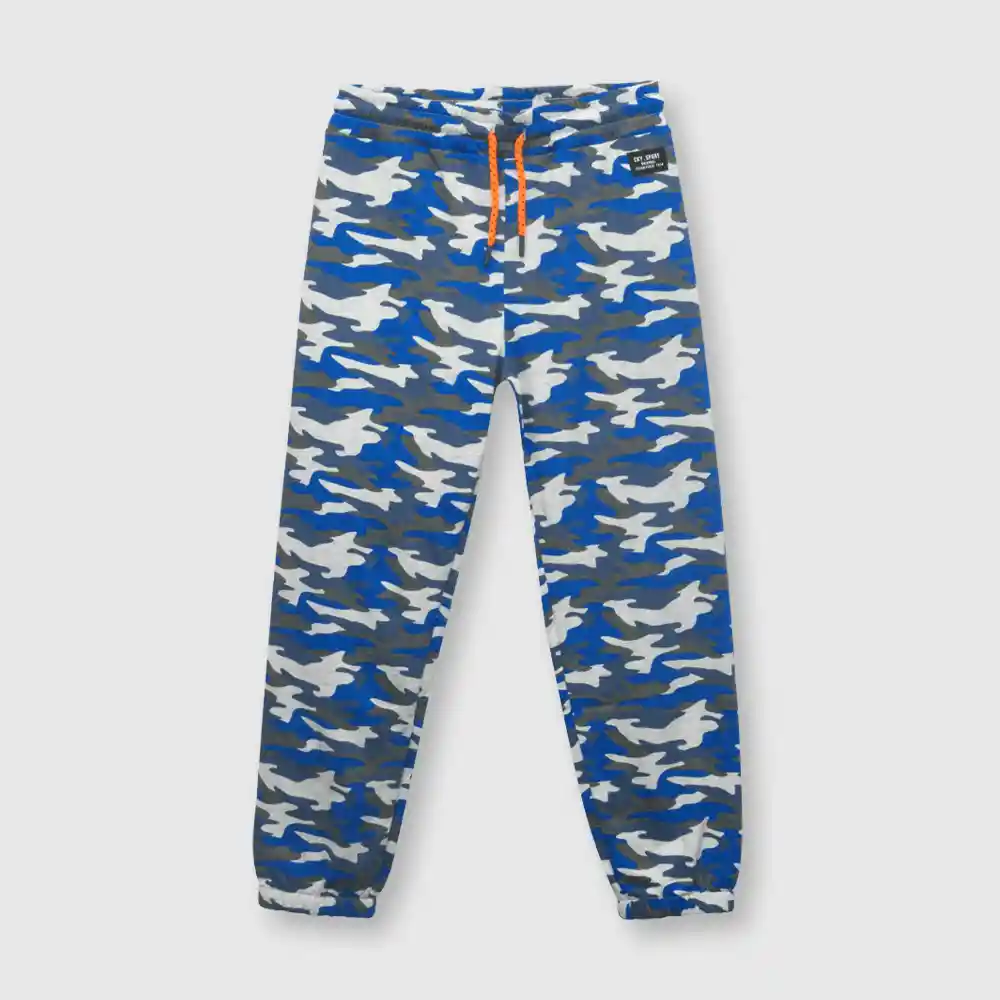 Pantalón Camuflado De Niño Azul Talla 2a