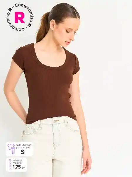 Marquis Camiseta Polera Dround D Café L S25