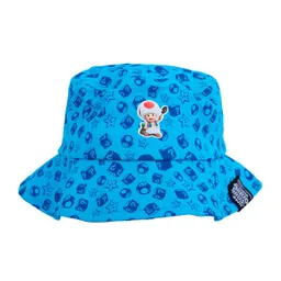 Sombrero Bucket Super Mario Bros Azul Miniso