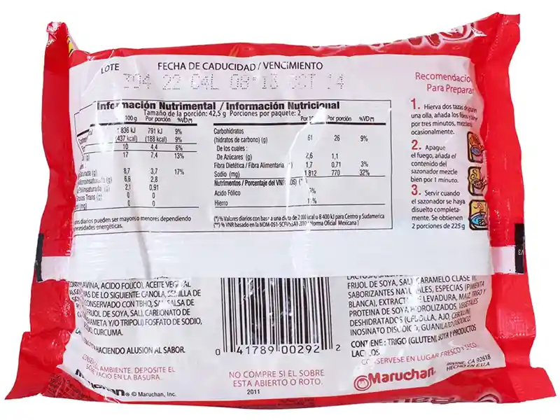 Maruchan Sopa Ramen Carne de Res
