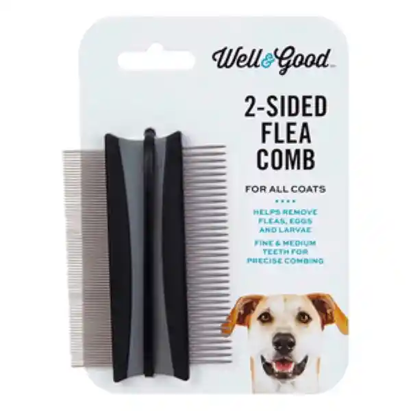 Well & Good Peine Para Perro de 2 Lados Antipulgas