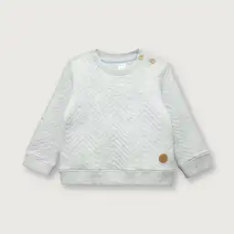 Polerón Quilt de Niño Gris Talla 6M Opaline