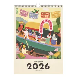 Calendario Mural Ilustrado 2026 Casaideas