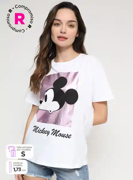 Index Camiseta Manga Corta Dmmickey7 Cor Blanco M S24