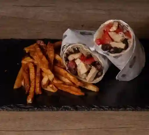 Burrito XL con Papas y Bebida