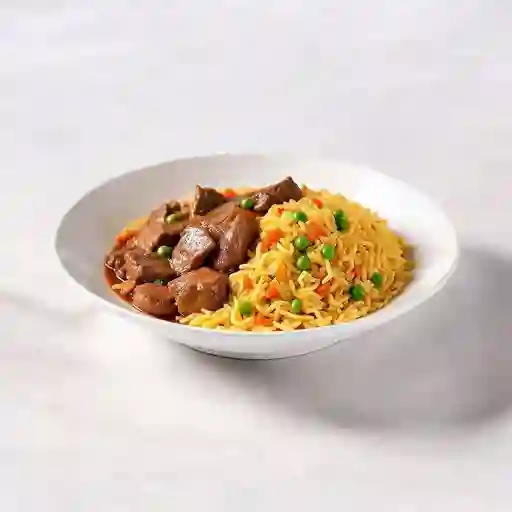 Carne Mongoliana Con Arroz Chaufan