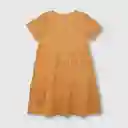 Vestido Floreado De Niña Naranjo Talla 8 Años