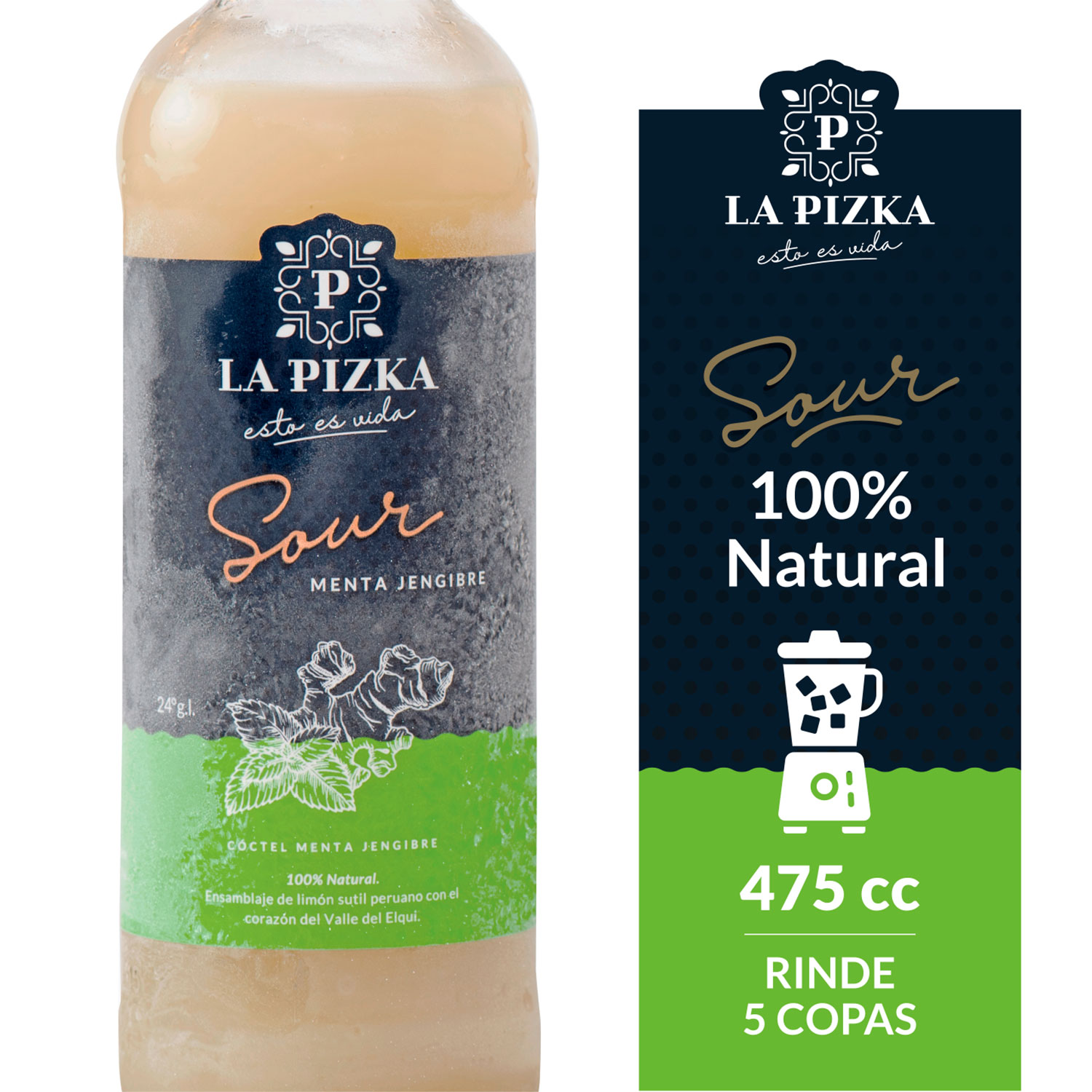 Sour Natural Menta Jengibre la Pizka 475 cc