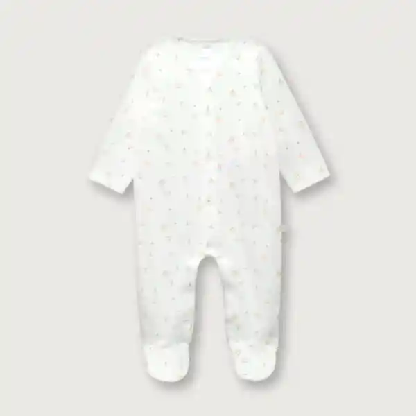 Pijama Osito Esencial de Niña Blanco Talla RN Opaline