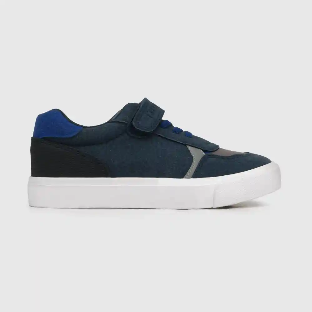 Zapatillas Urbana Velcro Elástico Azul Talla 38