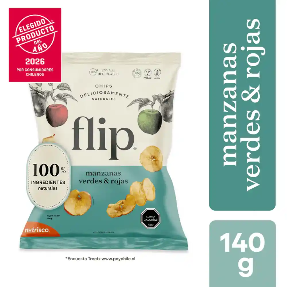 Flip Chips de Manzana Verde y Roja