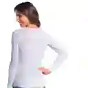 Camiseta Chemisette Manga Larga Blanco Talla M Caffarena