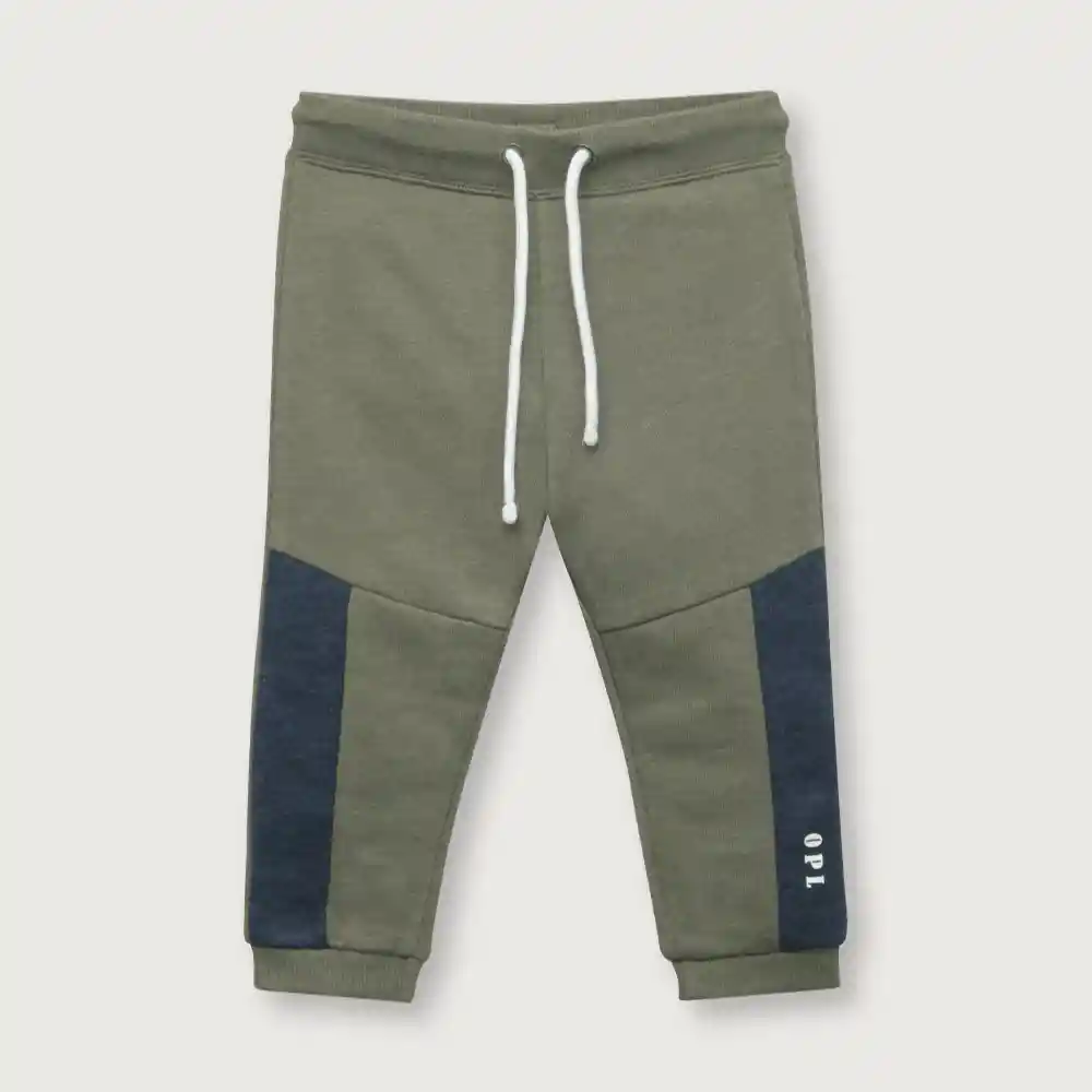 Pantalón Buzo de Niño Esencial Verde Talla 6M Opaline