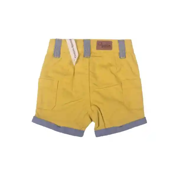 Bermuda Bebe Niño Amarillo Pillin 3 M