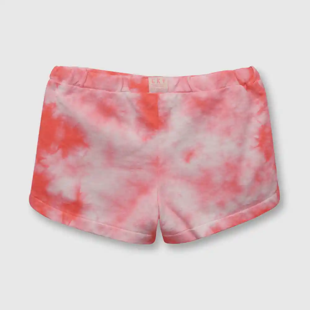 Short Teñido De Niña Rosado Talla 12/18 Meses