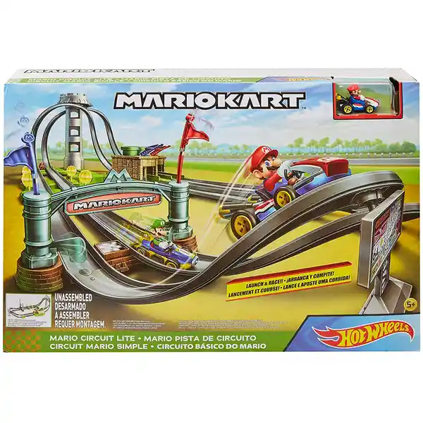 Hot Wheels Juguete Pista de Carros Mario Kart