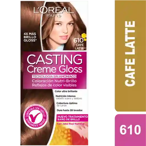 Casting Coloración Creme Gloss 610 Café Latte