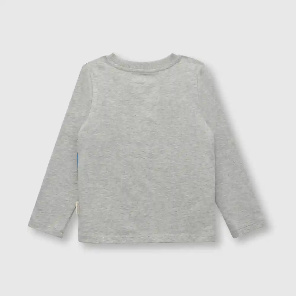 Polera Mickey Para Bebé Niño Gris Talla 12/18m