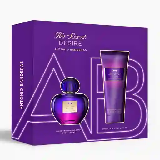 Antonio Banderas Set Her Secret Desire Perfume + Crema