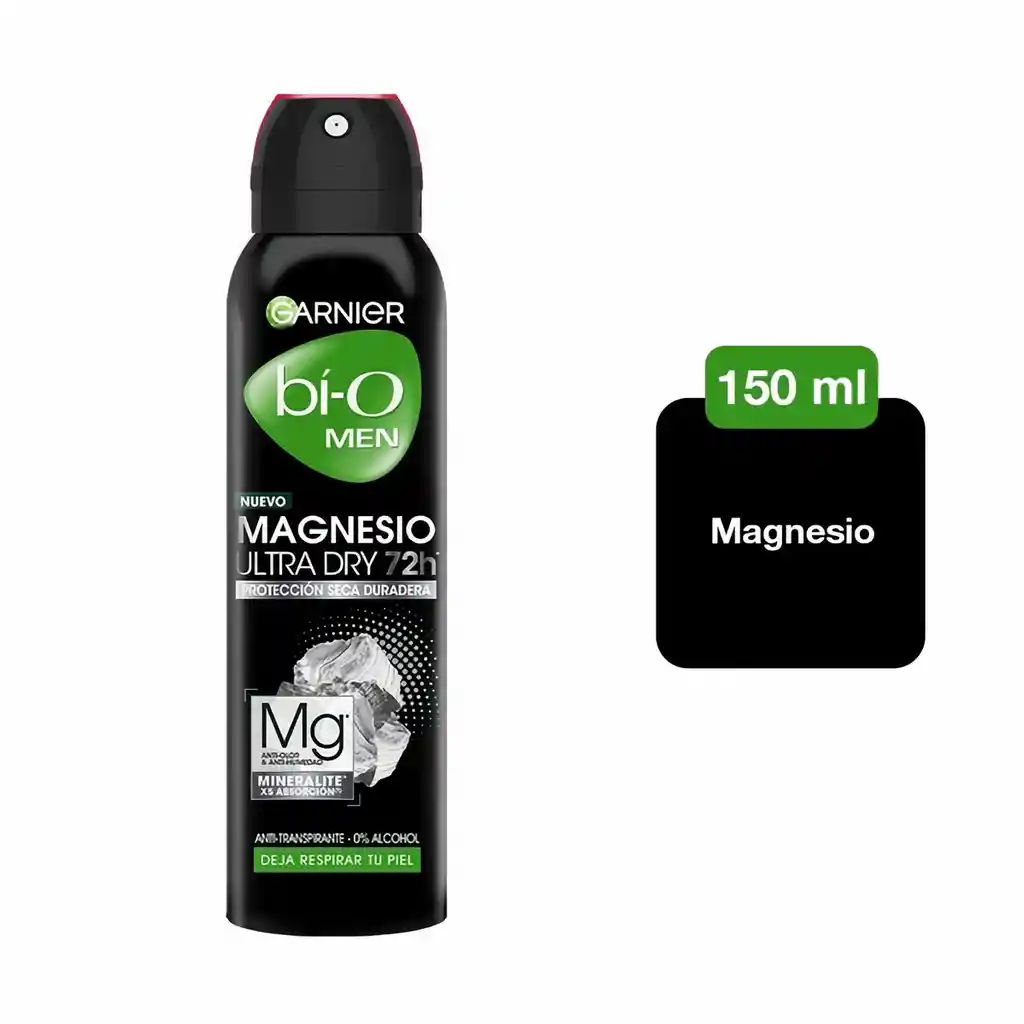 Bí-O Antitranspirante Men Magnesio Ultra Dry